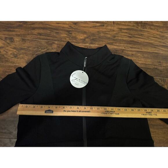 Lynn Ritchie Silver Jacket Women Small Black Quarter Zip Collared Pullover - Picture 7 of 10